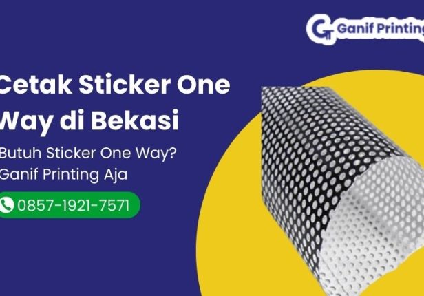 Cetak Sticker One Way di Bekasi