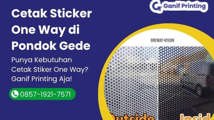 Cetak Sticker One Way di Pondok Gede