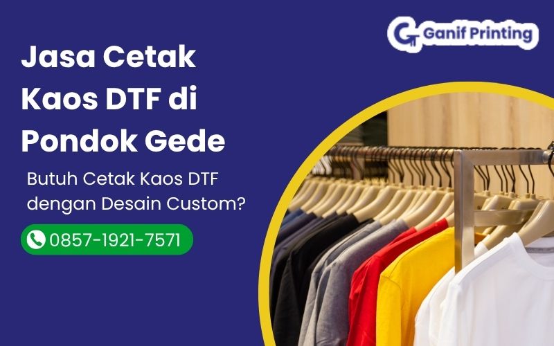 Jasa Cetak Kaos DTF di Pondok Gede