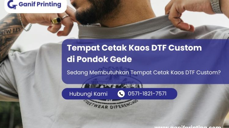 Tempat Cetak Kaos DTF Custom di Pondok Gede