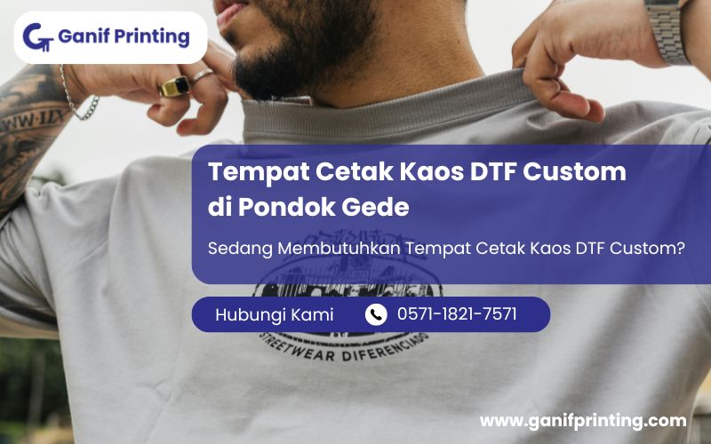 Tempat Cetak Kaos DTF Custom di Pondok Gede