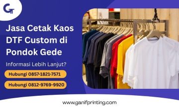 Jasa Cetak Kaos DTF Custom di Pondok Gede