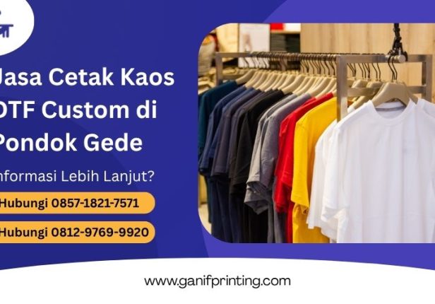 Jasa Cetak Kaos DTF Custom di Pondok Gede