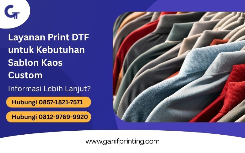 Layanan Print DTF untuk Kebutuhan Sablon Kaos Custom