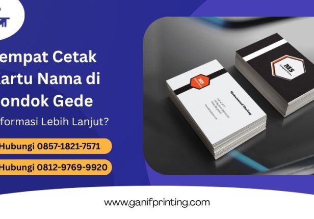 Tempat Cetak Kartu Nama di Pondok Gede