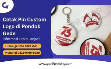 Cetak Pin Custom Logo di Pondok Gede