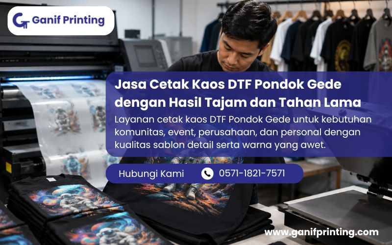 Jasa Cetak Kaos DTF Pondok Gede dengan Hasil Tajam dan Tahan Lama