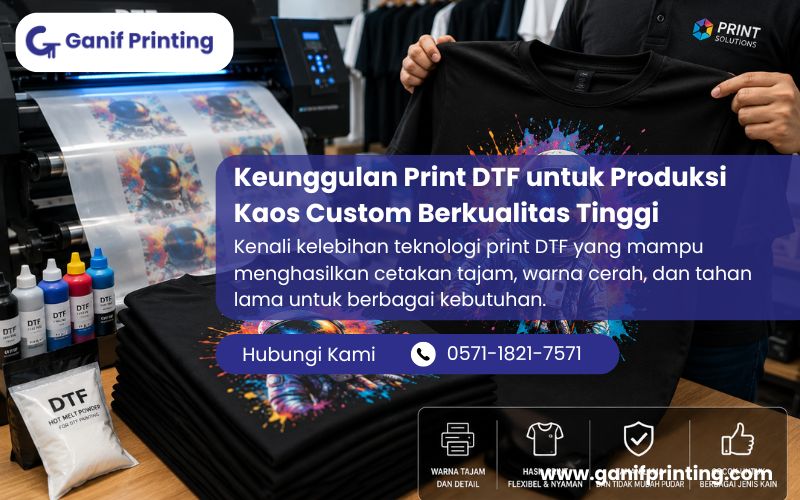 Keunggulan Print DTF untuk Produksi Kaos Custom Berkualitas Tinggi
