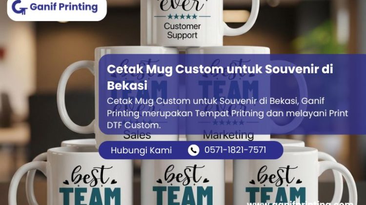 Cetak Mug Custom untuk Souvenir di Bekasi
