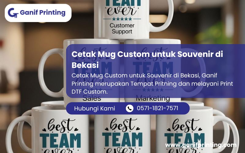 Cetak Mug Custom untuk Souvenir di Bekasi