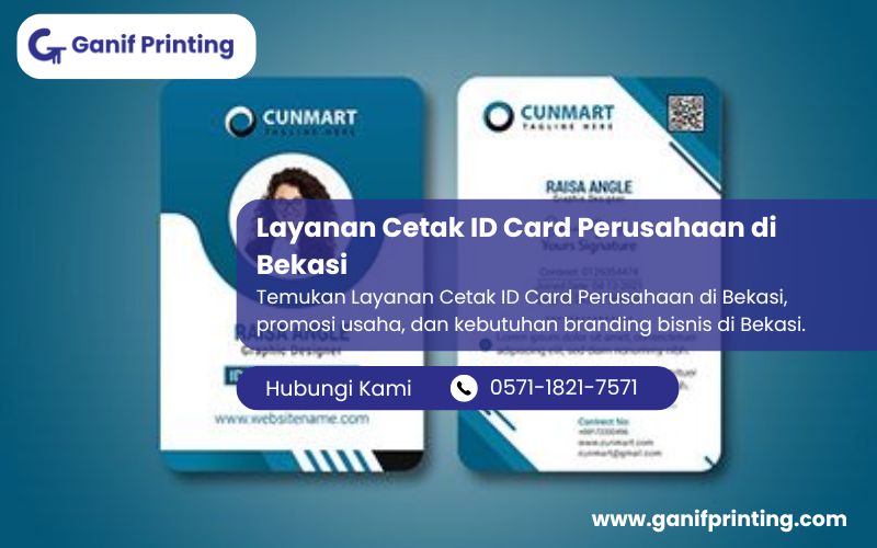 Layanan Cetak ID Card Perusahaan di Bekasi